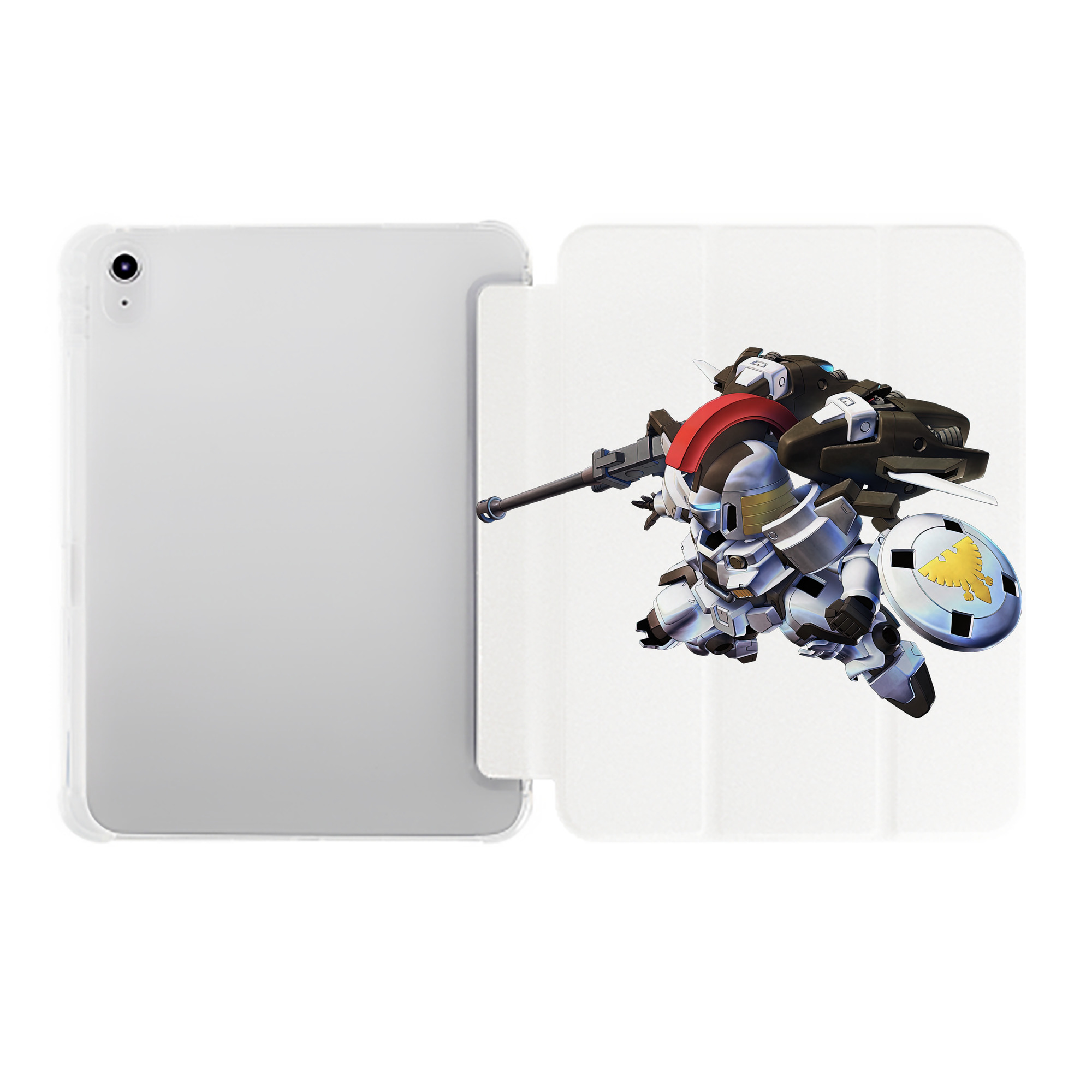 （画像用） 機動戦士ガンダム Mobile Suit Gundam IPad ケース ペン収納付き 三つ折りスタンド PUレザー×シリコン 対応機種9.5/10.5/10.9インチ